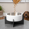Intersecta  Concrete and Stainless Steel Bowl 16oz (2 Cups) with Metal Stand