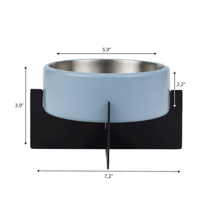 Intersecta  Concrete and Stainless Steel Bowl 16oz (2 Cups) with Metal Stand