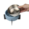Intersecta  Concrete and Stainless Steel Bowl 16oz (2 Cups) with Metal Stand