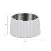 Ripple Ridge  Slanted Concrete and Stainless Steel Bowl 16oz (2 Cups) Pet