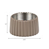 Ripple Ridge  Slanted Concrete and Stainless Steel Bowl 16oz (2 Cups) Pet