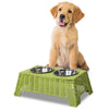 Serenity 6.9"  Elevated Wicker Pet Feeder with 18oz (2.2 Cups) 2-Stainless