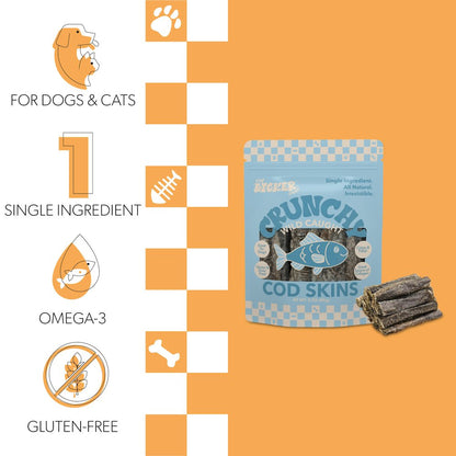 THE LICKER STORE Gluten and Grain-Free Omega-3 Single Ingredient Crunchy Dried