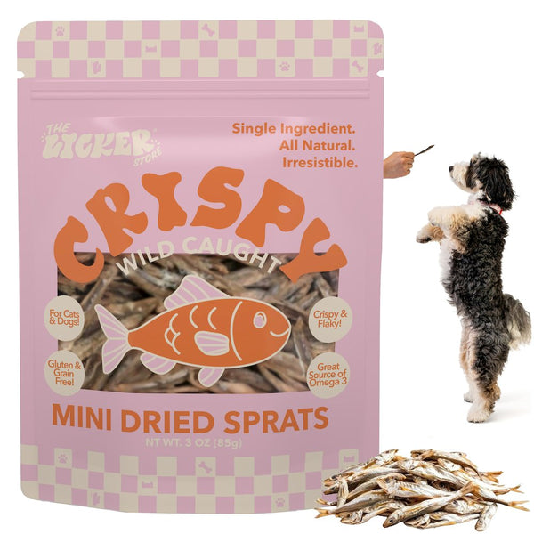 THE LICKER STORE Gluten and Grain-Free Omega-3 Single Ingredient Crunchy Dried