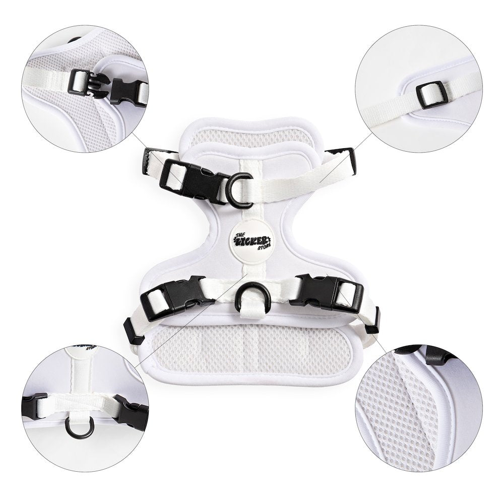 Arlo Adjustable Soft Padded No Pull Pet Harness with 3 Buckles and 3 Leash Clips