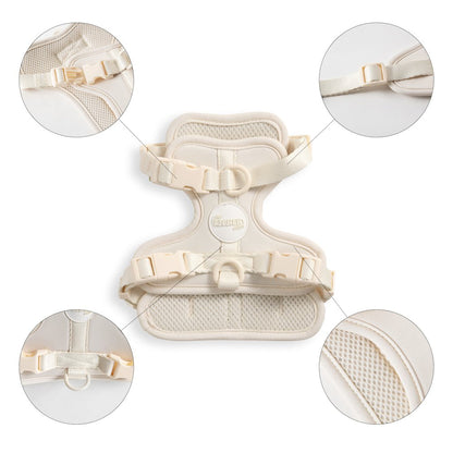 Arlo Adjustable Soft Padded No Pull Pet Harness with 3 Buckles and 3 Leash Clips