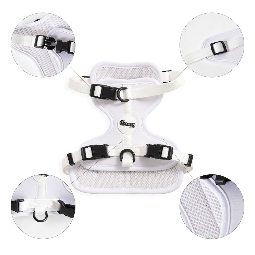 Arlo Adjustable Soft Padded No Pull Pet Harness with 3 Buckles and 3 Leash Clips