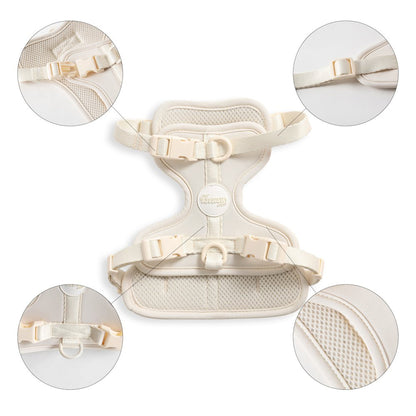 Arlo Adjustable Soft Padded No Pull Pet Harness with 3 Buckles and 3 Leash Clips