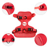 Arlo Adjustable Soft Padded No Pull Pet Harness with 3 Buckles and 3 Leash Clips
