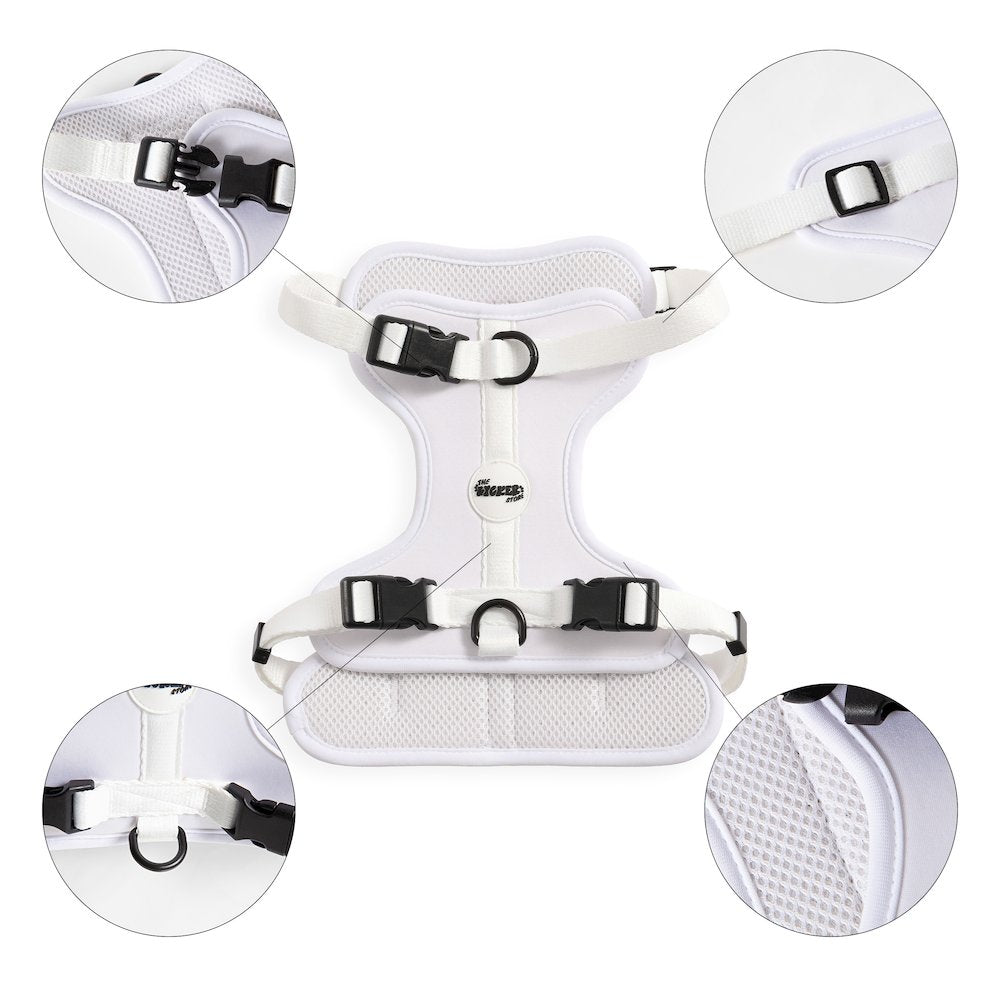 Arlo Adjustable Soft Padded No Pull Pet Harness with 3 Buckles and 3 Leash Clips