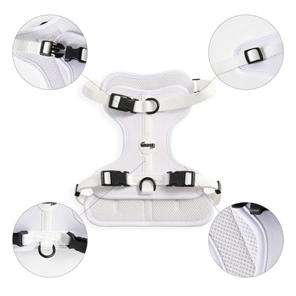 Arlo Adjustable Soft Padded No Pull Pet Harness with 3 Buckles and 3 Leash Clips