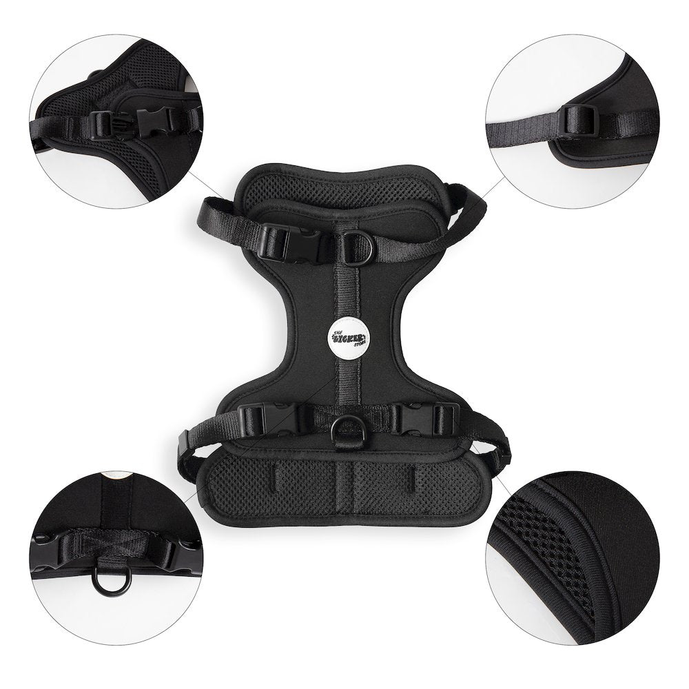 Arlo Adjustable Soft Padded No Pull Pet Harness with 3 Buckles and 3 Leash Clips