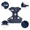 Arlo Adjustable Soft Padded No Pull Pet Harness with 3 Buckles and 3 Leash Clips