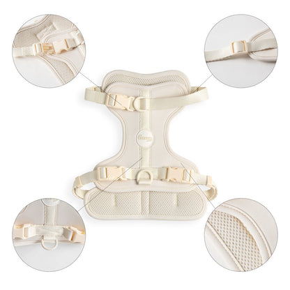 Arlo Adjustable Soft Padded No Pull Pet Harness with 3 Buckles and 3 Leash Clips