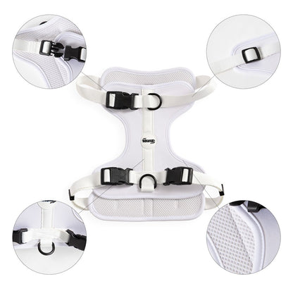 Adjustable Soft Padded No Pull Pet Harness with 3 Buckles and 3 Leash Clips