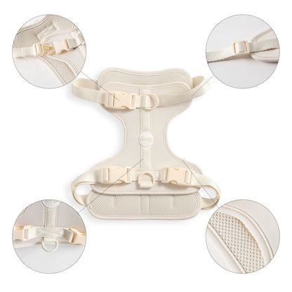 Adjustable Soft Padded No Pull Pet Harness with 3 Buckles and 3 Leash Clips