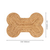 Mires 24 in. x 16 in. Braided Jute Pet Feeding Mat, Natural Brown