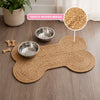 Mires 24 in. x 16 in. Braided Jute Pet Feeding Mat, Natural Brown
