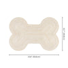 Mires 24 in. x 16 in. Braided Jute Pet Feeding Mat, Ivory