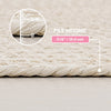 Mires 24 in. x 16 in. Braided Jute Pet Feeding Mat, Ivory