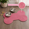 Mires 24 in. x 16 in. Braided Jute Pet Feeding Mat, Pink