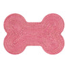 Mires 24 in. x 16 in. Braided Jute Pet Feeding Mat, Pink