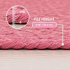 Mires 24 in. x 16 in. Braided Jute Pet Feeding Mat, Pink