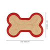 Mires 24 in. x 16 in. Braided Jute Pet Feeding Mat, Red/Natural