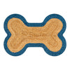 Mires 24 in. x 16 in. Braided Jute Pet Feeding Mat, Blue/Natural