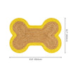 Mires 24 in. x 16 in. Braided Jute Pet Feeding Mat, Yellow/Natural