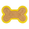 Mires 24 in. x 16 in. Braided Jute Pet Feeding Mat, Yellow/Natural