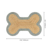 Mires 24 in. x 16 in. Braided Jute Pet Feeding Mat, Gray/Natural