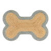Mires 24 in. x 16 in. Braided Jute Pet Feeding Mat, Gray/Natural