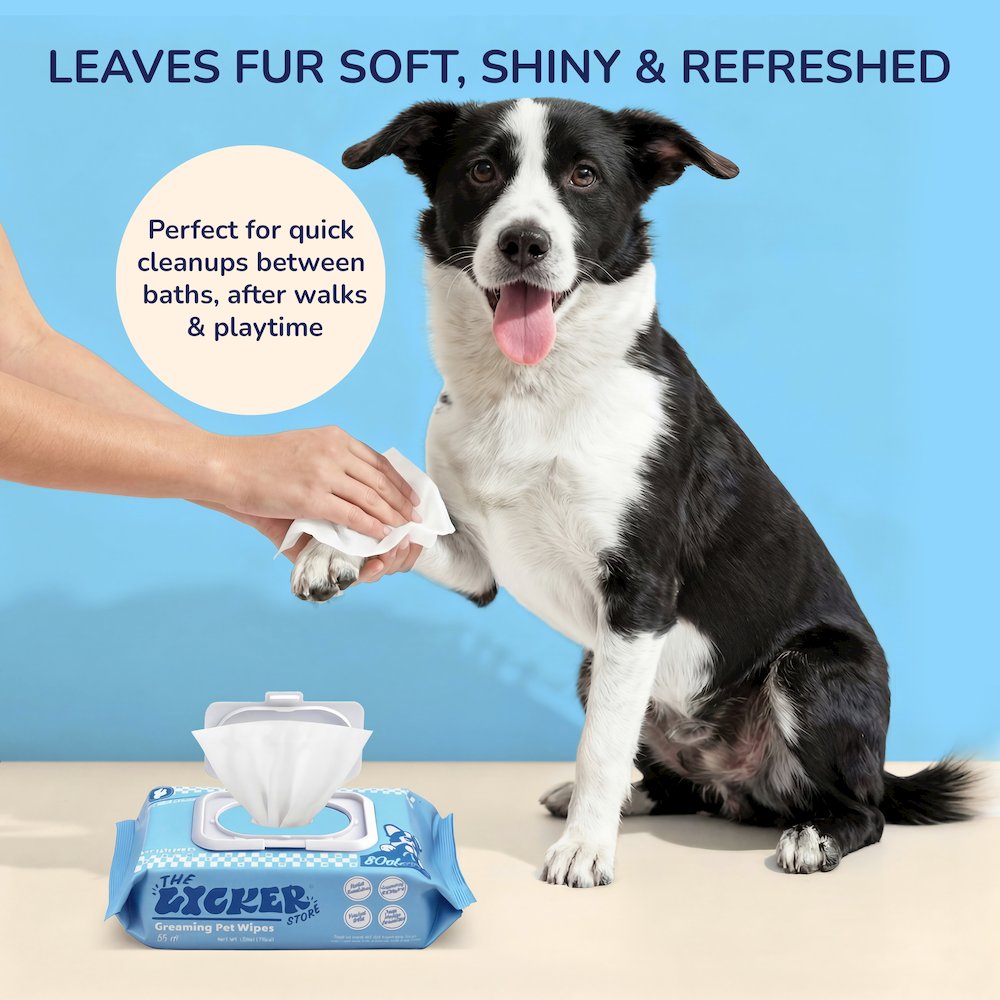 Hypoallergenic Unscented Dog Grooming Wipes with Aloe (160 Count)