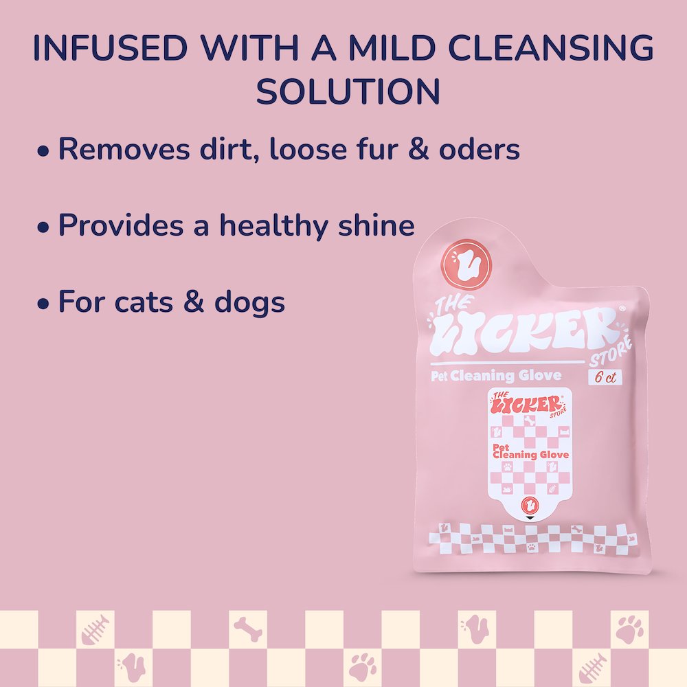 Dog Grooming Soft Glove Hypoallergenic Wipes for Dogs and Cats (6 Count)