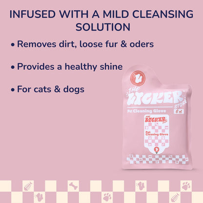 Dog Grooming Soft Glove Hypoallergenic Wipes for Dogs and Cats (6 Count)