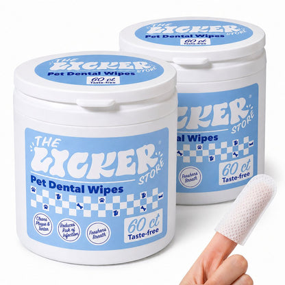 Dog Dental Finger Hypoallergenic Wipes with Aloe Vera (120 Count)