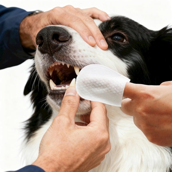 Dog Dental Finger Hypoallergenic Wipes with Aloe Vera (120 Count)