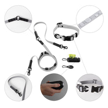 Adjustable 6-in-1 Waterproof Hands-Free Leash and Collar with LED Flashlight