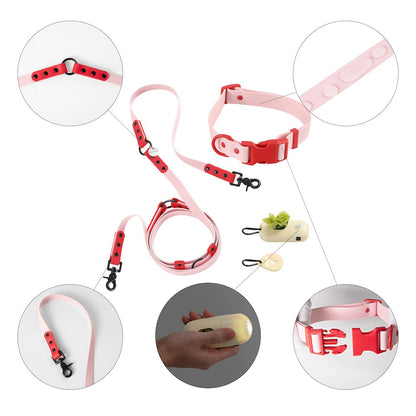 Adjustable 6-in-1 Waterproof Hands-Free Leash and Collar with LED Flashlight