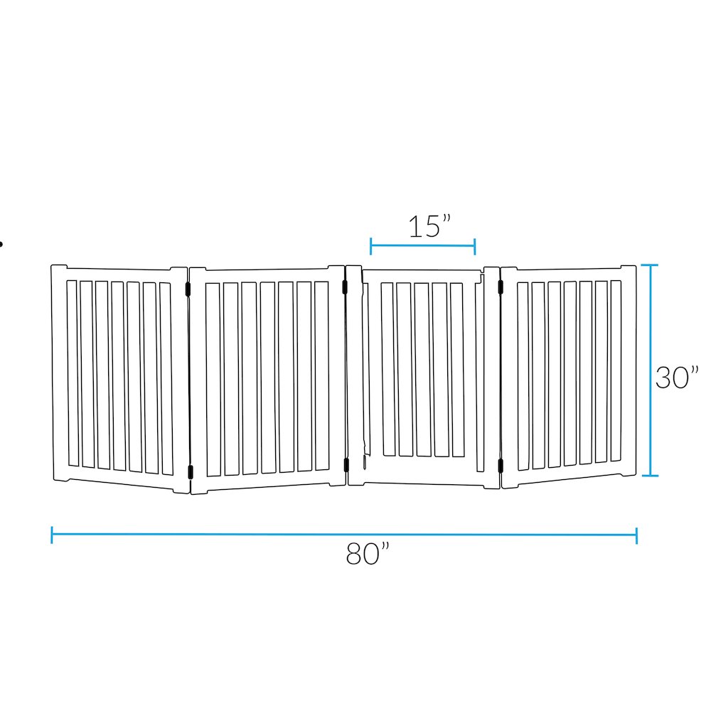 American Trails Free Standing Pet Gate with Door-Espresso