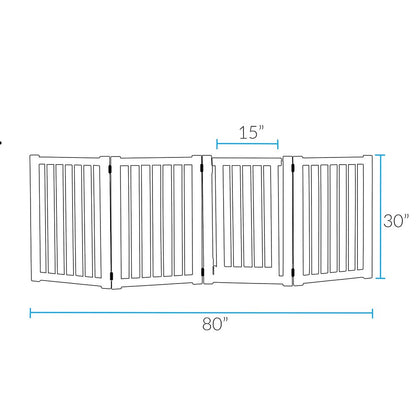 American Trails Free Standing Pet Gate with Door-Espresso