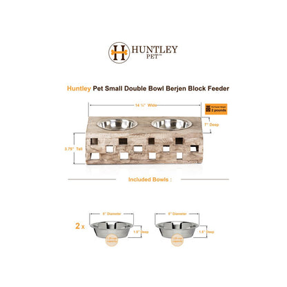 Huntley Berjen Block Small Double Feeder