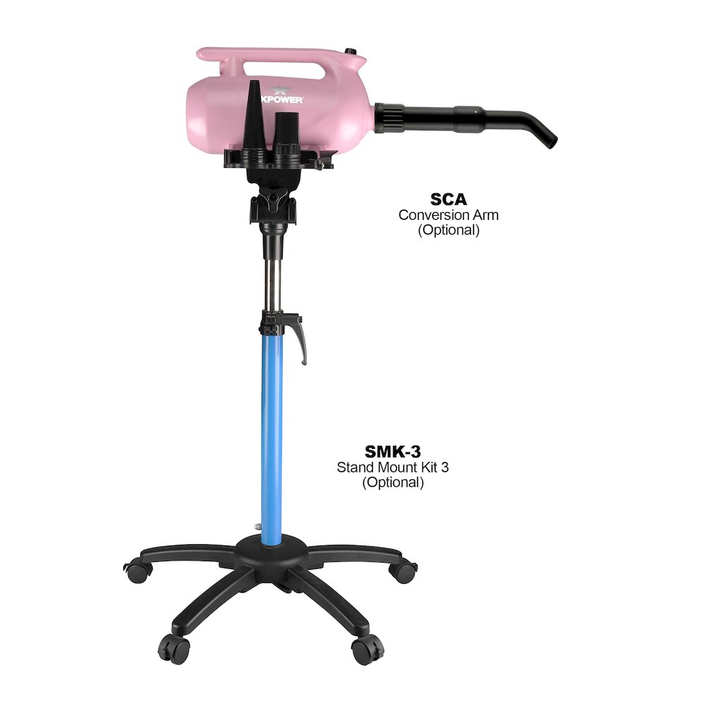 B-163 High Velocity Variable Speed Double Motor Pet Dryer - Pastel Pink