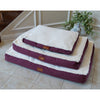 Extra Large Pet Bed Mat With Poly Fill Cushion In Burgundy & Ivory