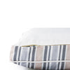 Neutral Striped Pillow Dog and Cat Bed with Removable Cover