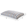Neutral Striped Pillow Dog and Cat Bed with Removable Cover