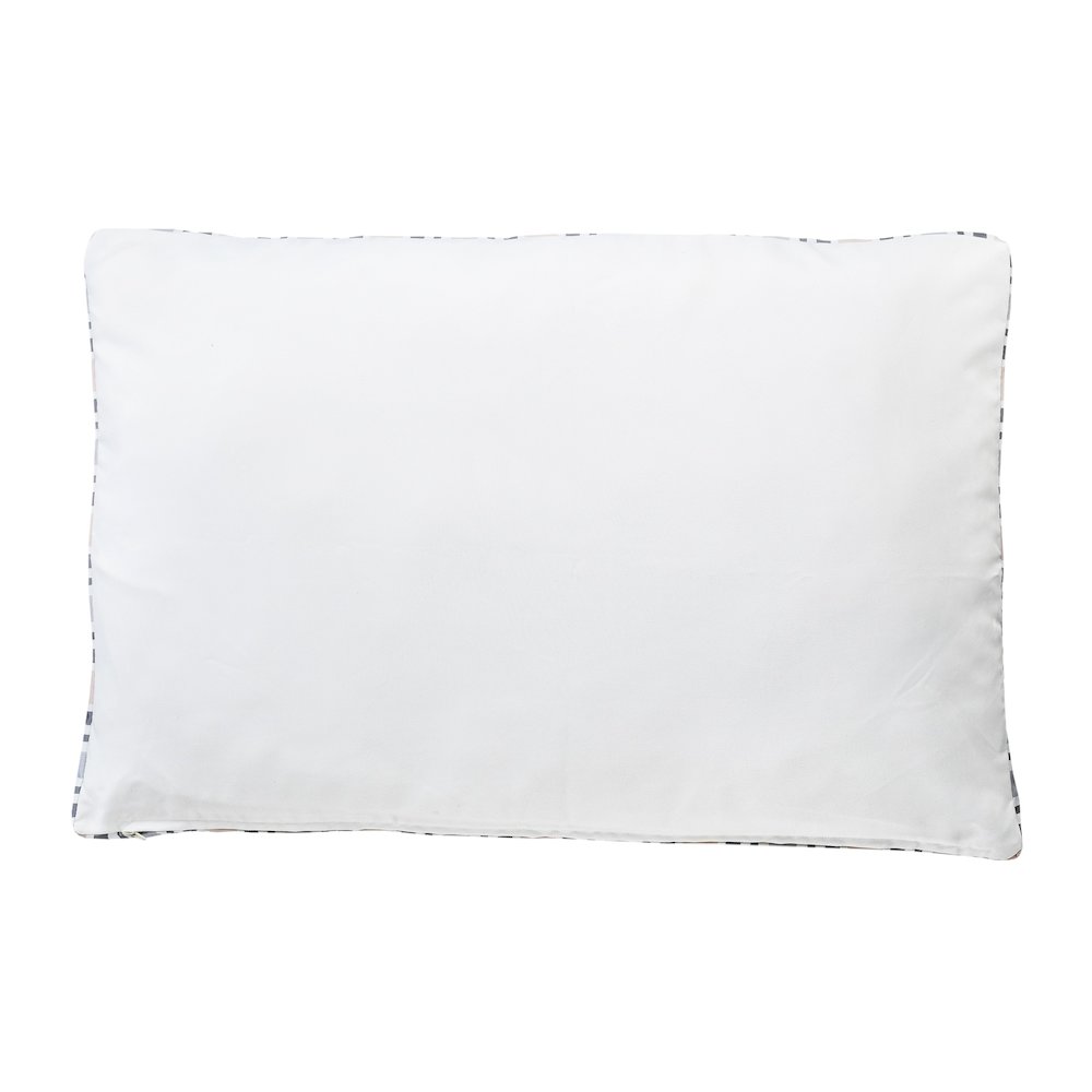 Neutral Striped Pillow Dog and Cat Bed with Removable Cover