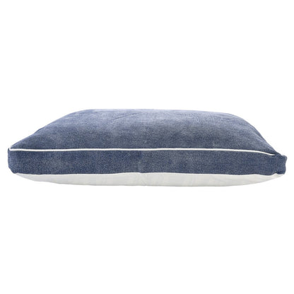 Solid Stonewash Pillow Dog Bed with Removable Cover