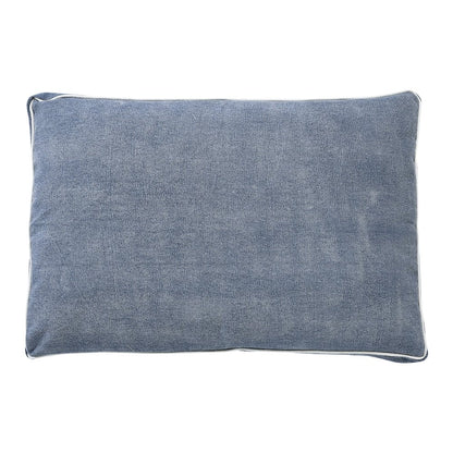 Solid Stonewash Pillow Dog Bed with Removable Cover